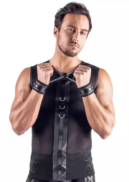 Miehellä hihaton paita, johon yhdistetty käsikahleet - Miesten asut - L216199017 - 2