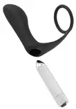 Black Velvet Vibrating Ring & Plug - Eturauhaskiihottimet - 4024144608560 - 5