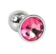 Metallisen anustapin pohjassa pinkki timantti. - Anustapit - 8435565938970 - 3