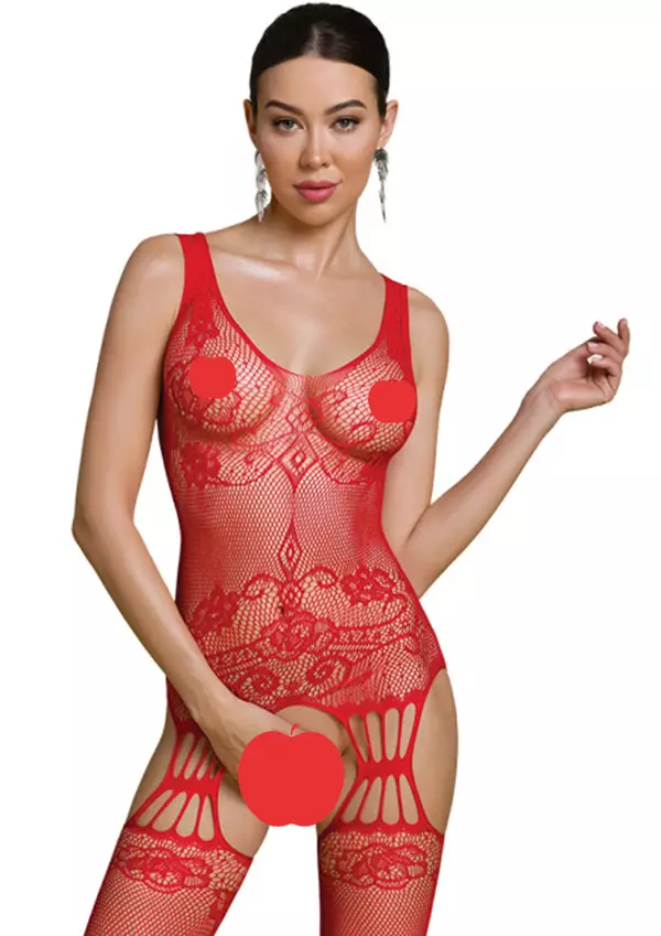 Passion Eco Punainen Kissapuku - Bodyt ja Kissapuvut - 5908305968290 - 1