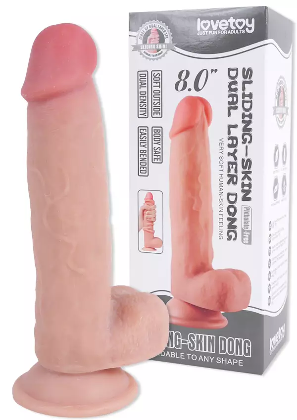 Sliding Skin Dildo 8 Tuumaa - Dildot ja Tekopenikset - 6970260906340 - 1