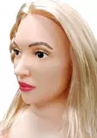 Seksinuken kasvot muoviset, ei puhallettavat. 3D malliset. Vaaleat hiu=
kset, ruskeat silm=C3=A4t ja pinkit huulet. - Seksinuket - 4897078633171 - 6
