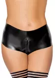 Mustat LateX Hotpants - Lateksi Housut - L12062301 - 1