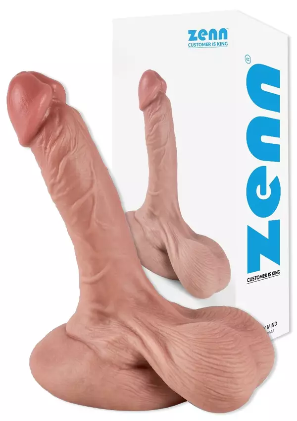 aitoa penistä muistuttava dildo, jossa roikkuvat kivekset - Dildot ja Tekopenikset - 8719497739981 - 1