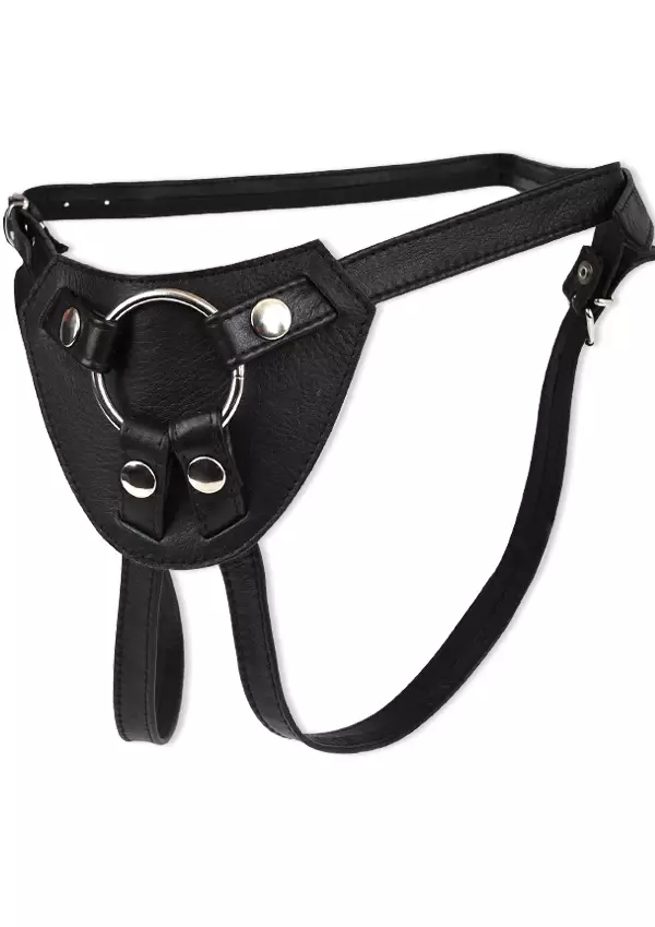 Dildoharness Pehmeä Nahka - StrapOn Penisvyöt - 6571 - 1