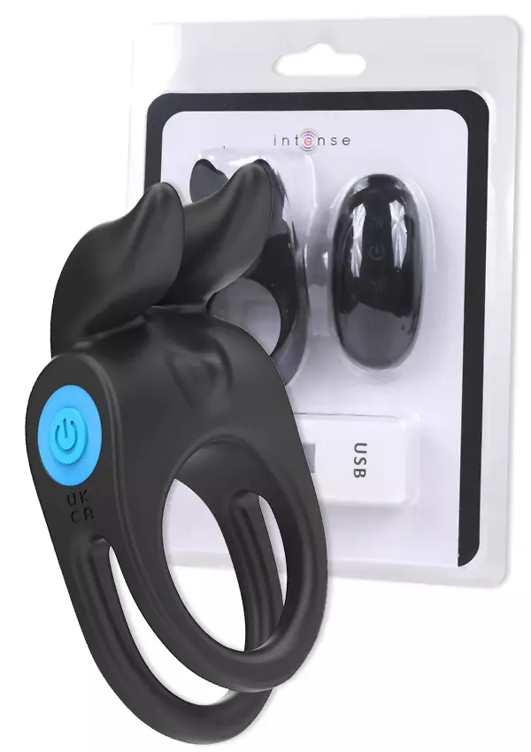 Penisrengas, jossa kaksi rengasta ja p=C3=A4=C3=A4ll=C3=A4 pupun korva=
t - Penisrenkaat - 8435565952501 - 1