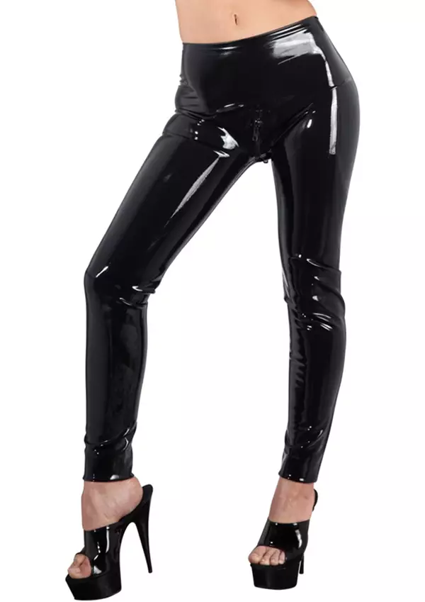 Mustat LateX Legginssit - Lateksi Housut - L13062301 - 1