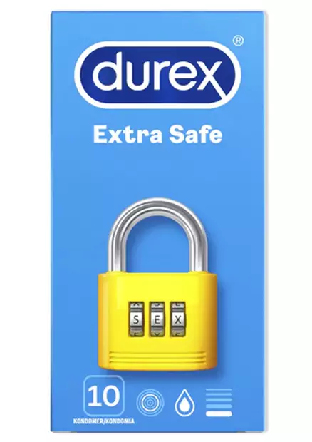 Durex Extra Safe Kondomit 10 kpl - Kondomit - 5038483968352 - 1