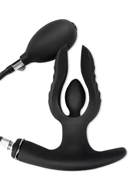 Anustapissa siivekkeet, joiden välissä pieni pallo. Takana pallopumppu. - ElectroSex Sähkölelut - 8718924244692 - 1