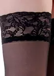 Cottelli Legwear Mustat StayUp Sukat - StayUp Sukat - L1472 - 3