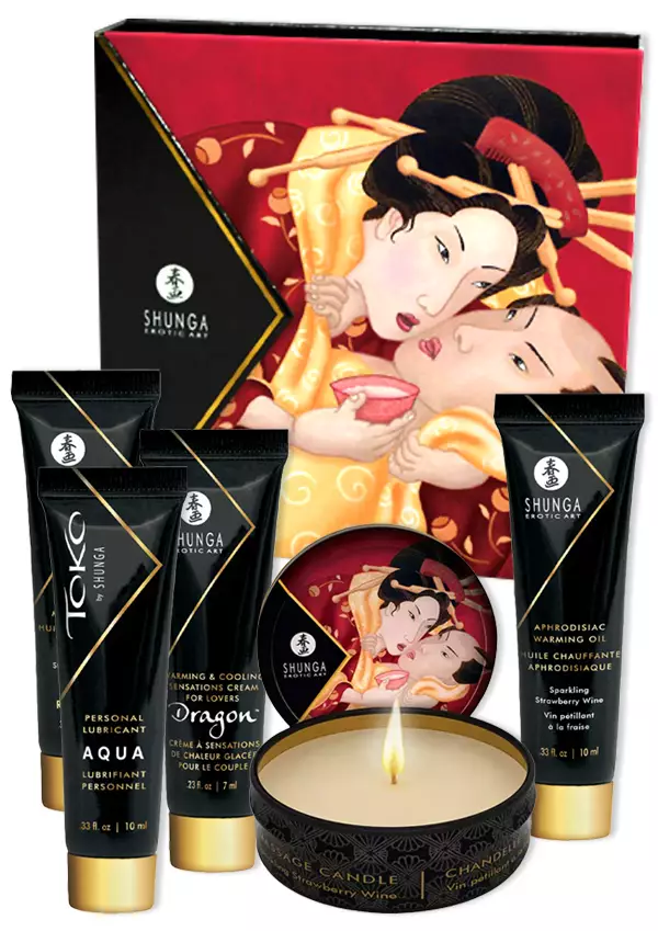 Shunga Romance Lahjapakkaus - Liukuvoiteet - 697309082082 - 1