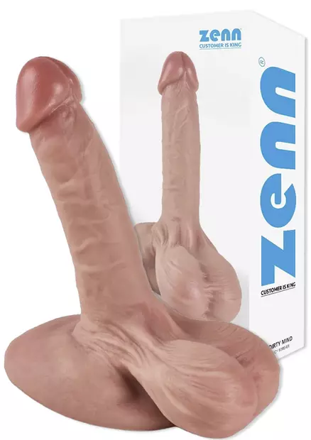 aitoa penistä muistuttava dildo, jossa roikkuvat kivekset - Dildot ja Tekopenikset - 8719497735204 - 1