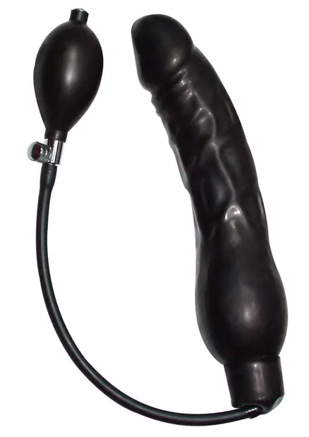 Paisuva dildo ja sen vieressä pumppu. Letkussa ventiili. - Dildot ja Tekopenikset - 4024144525744 - 2