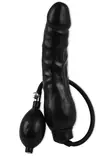 Paisuva dildo. Kevyesti kuvioitu. Pohjassa letku sekä pallopumppu. - Dildot ja Tekopenikset - 4024144525744 - 1
