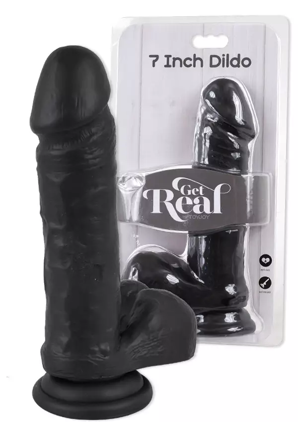 GetReal Dildo 7 Musta - Dildot ja Tekopenikset - 8713221486394 - 1