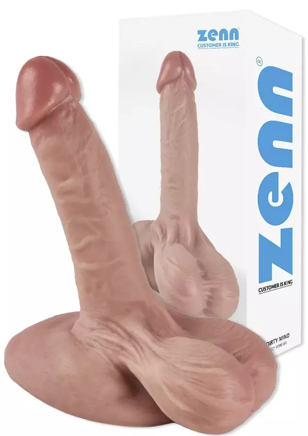 aitoa penistä muistuttava dildo, jossa roikkuvat kivekset - Dildot ja Tekopenikset - 8719497735204 - 1