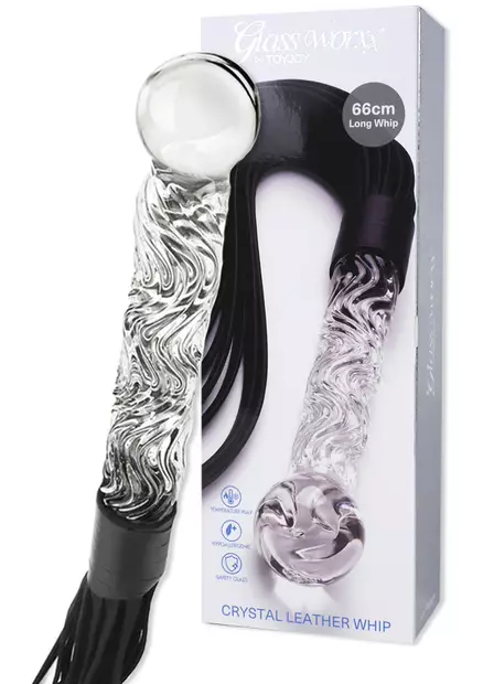Crystal Leather Whip - Ruoskat ja Piiskat - 8713221845375 - 1