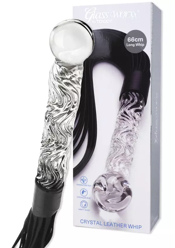Crystal Leather Whip - Ruoskat ja Piiskat - 8713221845375 - 1