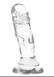 Kirkas dildo ilman kiveksi=C3=A4. Juomutettu pinta. - Dildot ja Tekopenikset - 8435565910136 - 3
