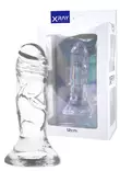 Peniksen mallinan, kannasta leve=C3=A4 dildo. Takana valkoinen myyntip=
akkaus - Dildot ja Tekopenikset - 8435565910136 - 1