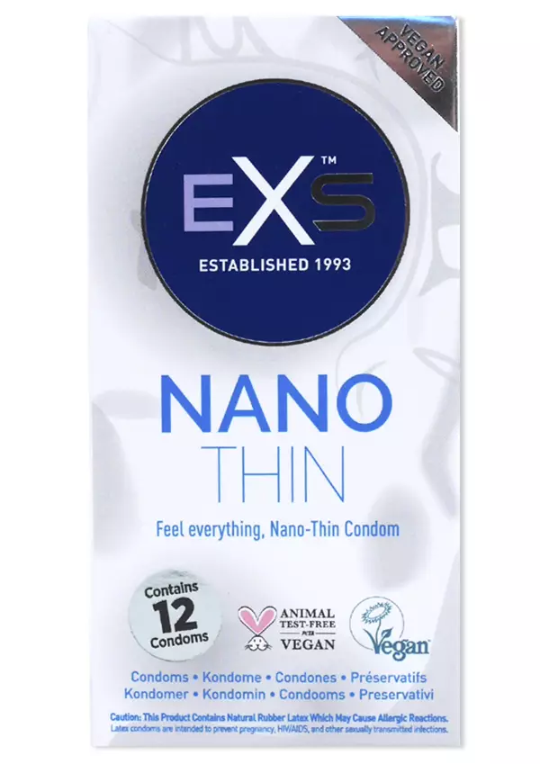 EXS Nano Thin Kondomit 12kpl - Kondomit - 5027701006396 - 1