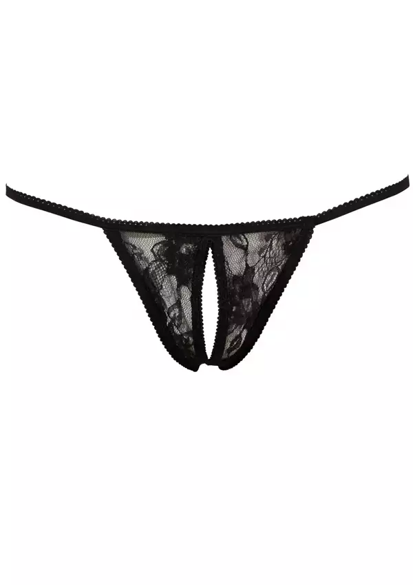 No:XQSE Mustat Avostringit - Stringit ja Pikkuhousut - 4024144205196 - 1