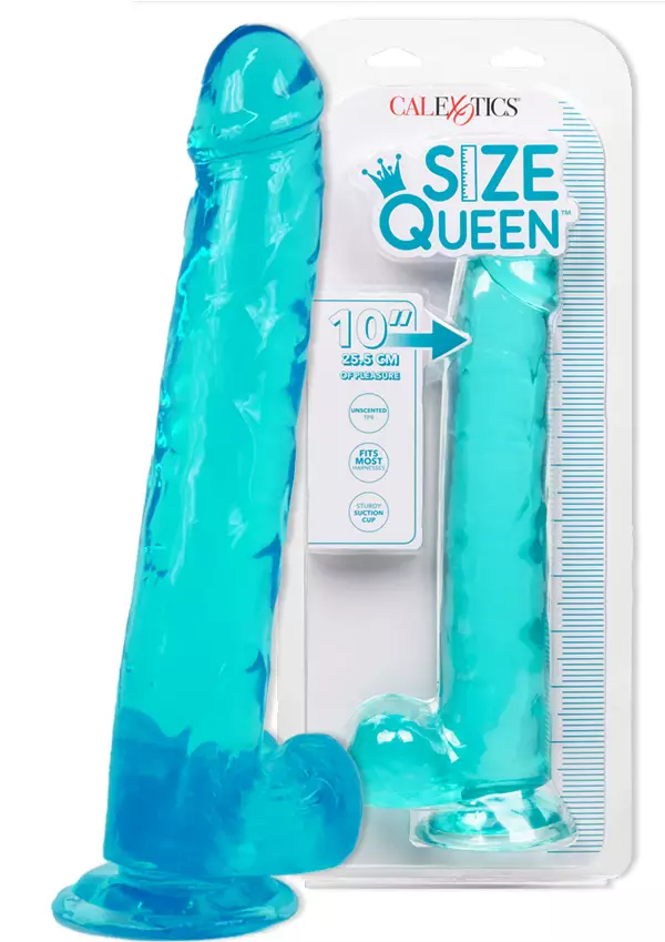 SizeQueen 10 Turkoosi Dildo - Dildot ja Tekopenikset - 716770096586 - 1