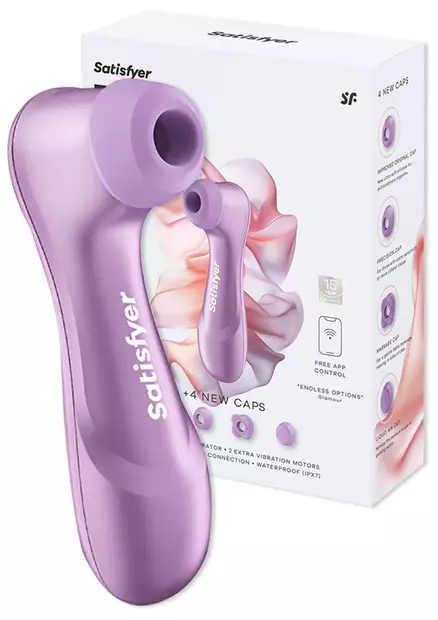 Vaalean lila satisfyer on muodoltaan samanlainen kuin pro2 - Paineaaltokiihottimet - 4061504095417 - 1