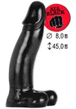 Iso dildo, hieman kaareva. Muotoiltu terska sekä kivekset. - Dildot ja Tekopenikset - 5420044200627 - 1