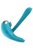 Penisrenkaassa klitoriskiihotin, jossa kolme "helttaa" sek=C3=A4 pitk=C3=
=A4 uloke peniksen p=C3=A4=C3=A4lle - Penisrenkaat - 8713221837547 - 3