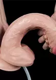 Ejakuloiva dildo taivutettu kaksin kerroin - Dildot ja Tekopenikset - 6970260909327 - 6