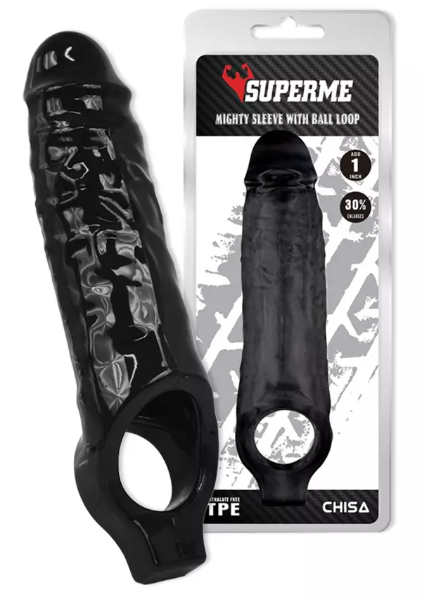 Supreme Mighty Sleeve Musta Penisjatke - Penisjatkot, Holkit ja Potenssituet - 759746875297 - 1