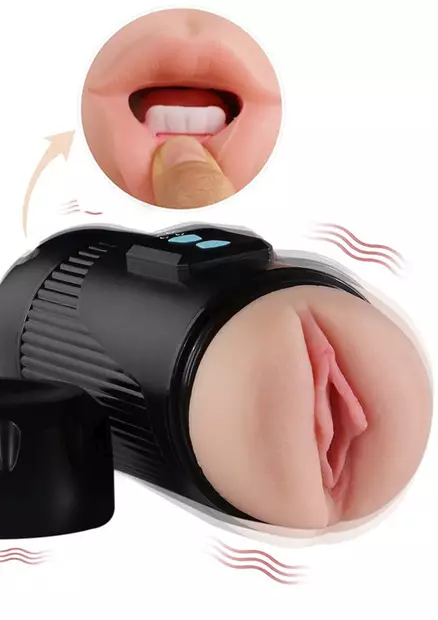 masturbaattorissa suu ja vagina - Motoroidut masturbaattorit - 8435565958558 - 2