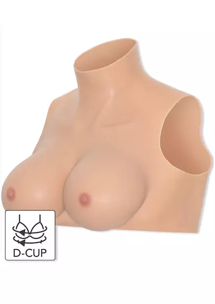 Silikoninen liivi, jossa rinnat sekä korkea kaulus. Liivin alareuna rintojen alapuolella. - Feminiineille - 8713221835338 - 1