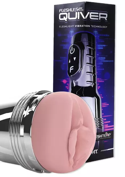 Fleshlight masturbaattori. Kiiltävä kotelo ja aitoa muistuttava insertti. - Motoroidut masturbaattorit - 850069779238 - 1