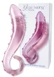 Lasidildo, jonka kärki paksumpi, varsi kaareva ja päässä lenkki. - Dildot ja Tekopenikset - 8713221845368 - 1
