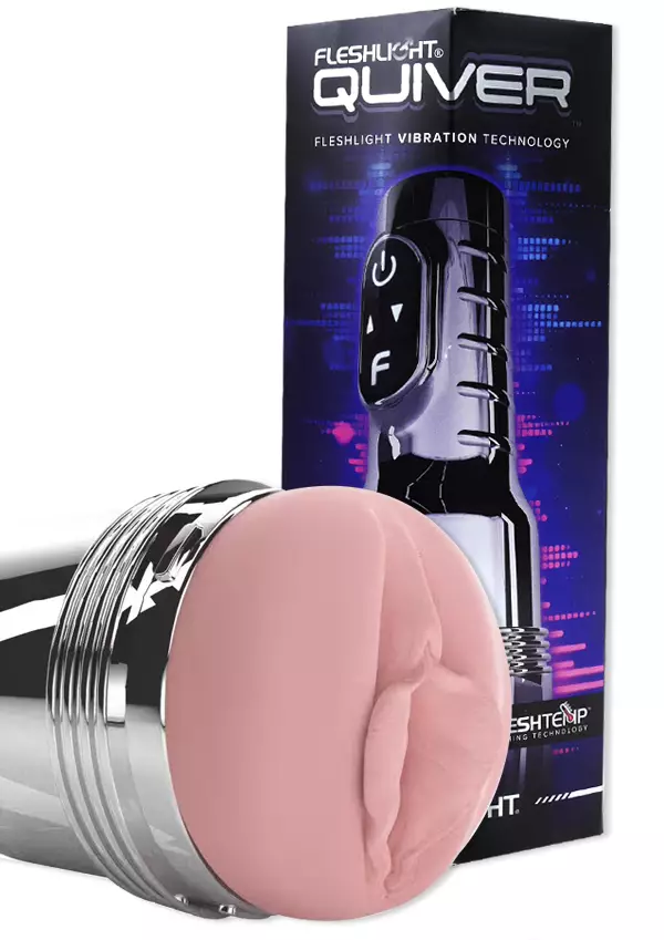 Fleshlight masturbaattori. Kiiltävä kotelo ja aitoa muistuttava insertti. - Motoroidut masturbaattorit - 850069779238 - 1