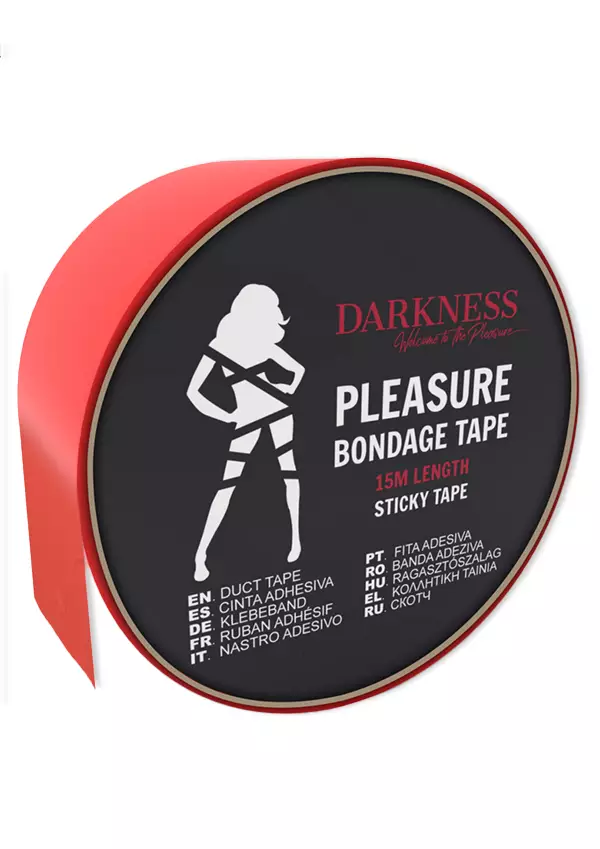 Punainen Darkness Bondage Teippi - Käsiraudat, Kahleet ym. - 8435565904708 - 1