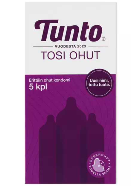 Tunto Tosi Ohut Kondomit 5 kpl - Kondomit - 7310572200269 - 1