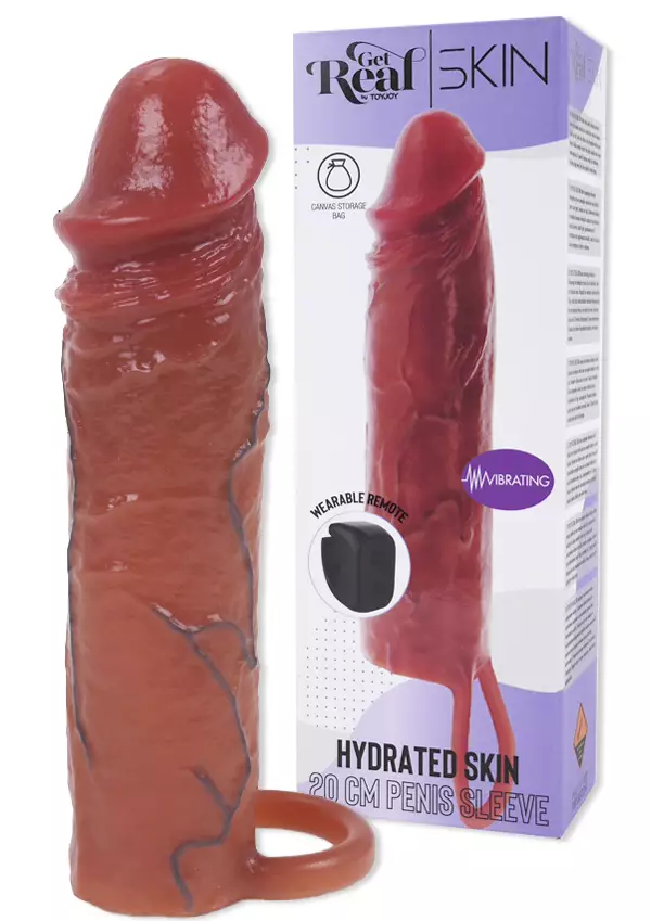 HydratedSkin Penisjatke 20cm Vibralla - Penisjatkot, Holkit ja Potenssituet - 8713221841919 - 1