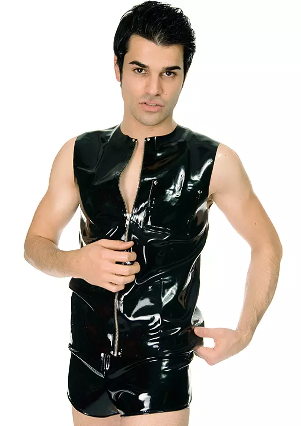 Latexa Musta Kumiliivi - Lateksi Paidat ja Topit - LA3029 - 1