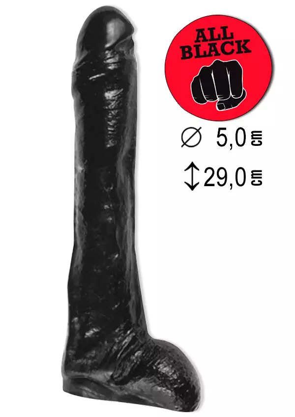 All Black 15 Dildo - Dildot ja Tekopenikset - 5420044200559 - 1