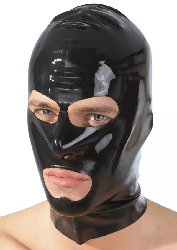 Musta LateX Kumihuppu - Lateksi Huput ja Naamiot - 4024144343119 - 1