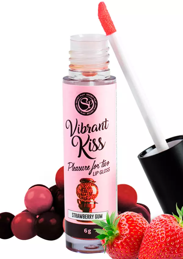 Vibrant Kiss Mansikka Huulikiilto - Muut intiimituotteet - 8435097836539 - 1
