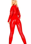 Latexa Punainen Kuminen Kissapuku - Lateksi Catsuitit ja Bodyt - LA3069p - 4